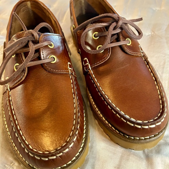 Anthropologie  Leather Boat Lug Sole Shoes - Picture 6 of 9